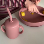 3 pcs Feeding set dusty rose