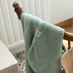Hooded towel rabbit cameo green GOTS