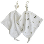 Pacifier cloth 2-pack sprout GOTS
