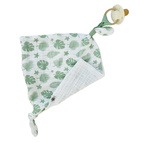 Pacifier cloth 2-pack tropical green GOTS