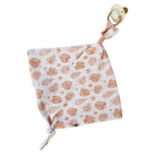 Pacifier cloth 2-pack tropical peachy GOTS