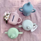 Sippy cup silicone 250 ml silver grey