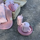 Mugg med sugrör silikon 200 ml pale mauve