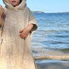 Bath poncho rabbit sand GOTS