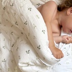 Bäddset muslin spjälsäng sprout GOTS