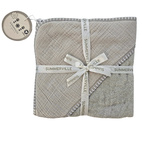 Hooded towel crinkle silver grey GOTS