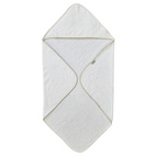 Hooded towel crinkle white GOTS