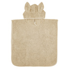 Bath poncho rabbit sandshell GOTS