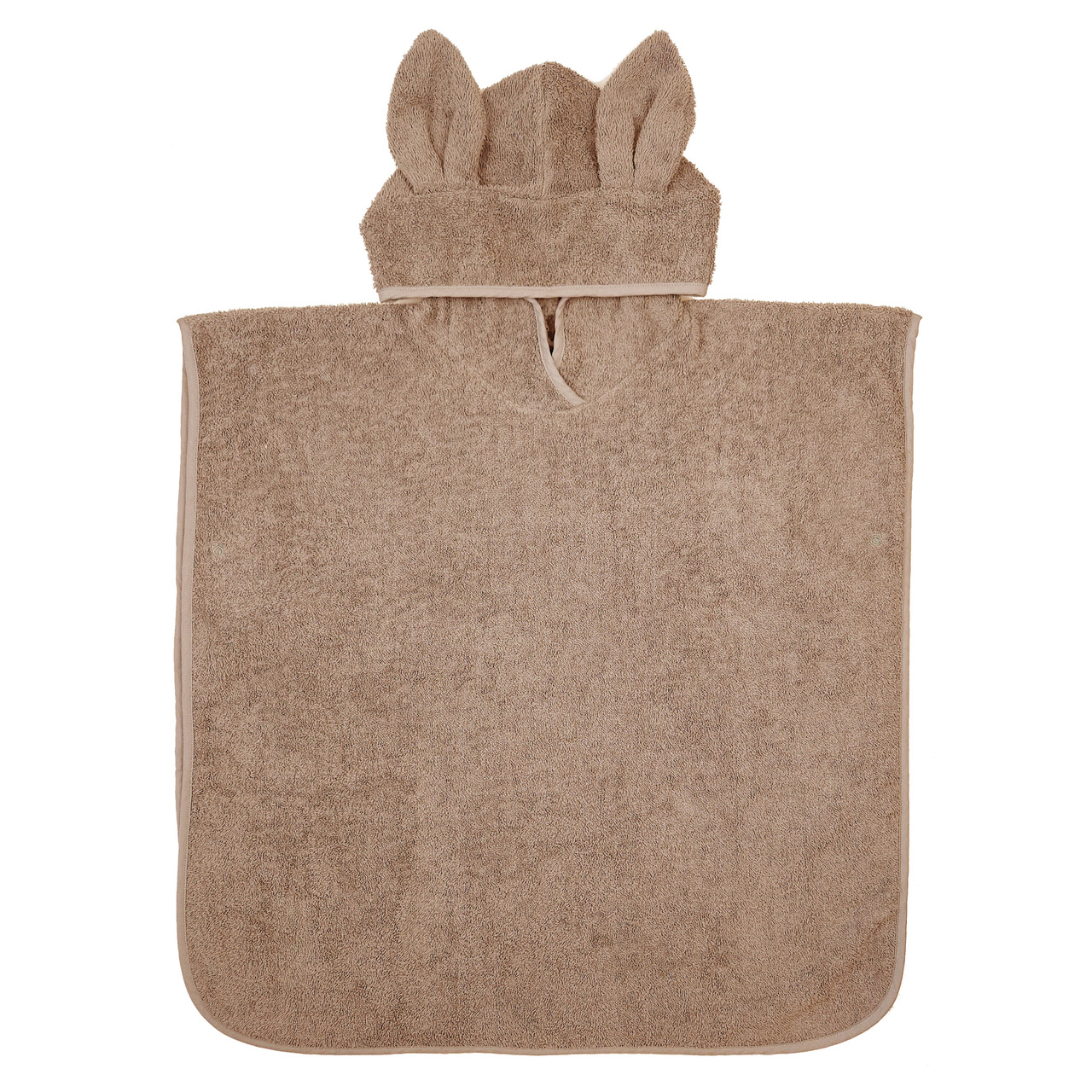 Badponcho rabbit warm taupe GOTS