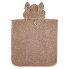 Badponcho rabbit warm taupe GOTS