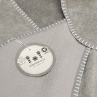 Hooded towel crinkle silver grey GOTS