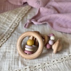 Wooden Ring Rattle Ochre