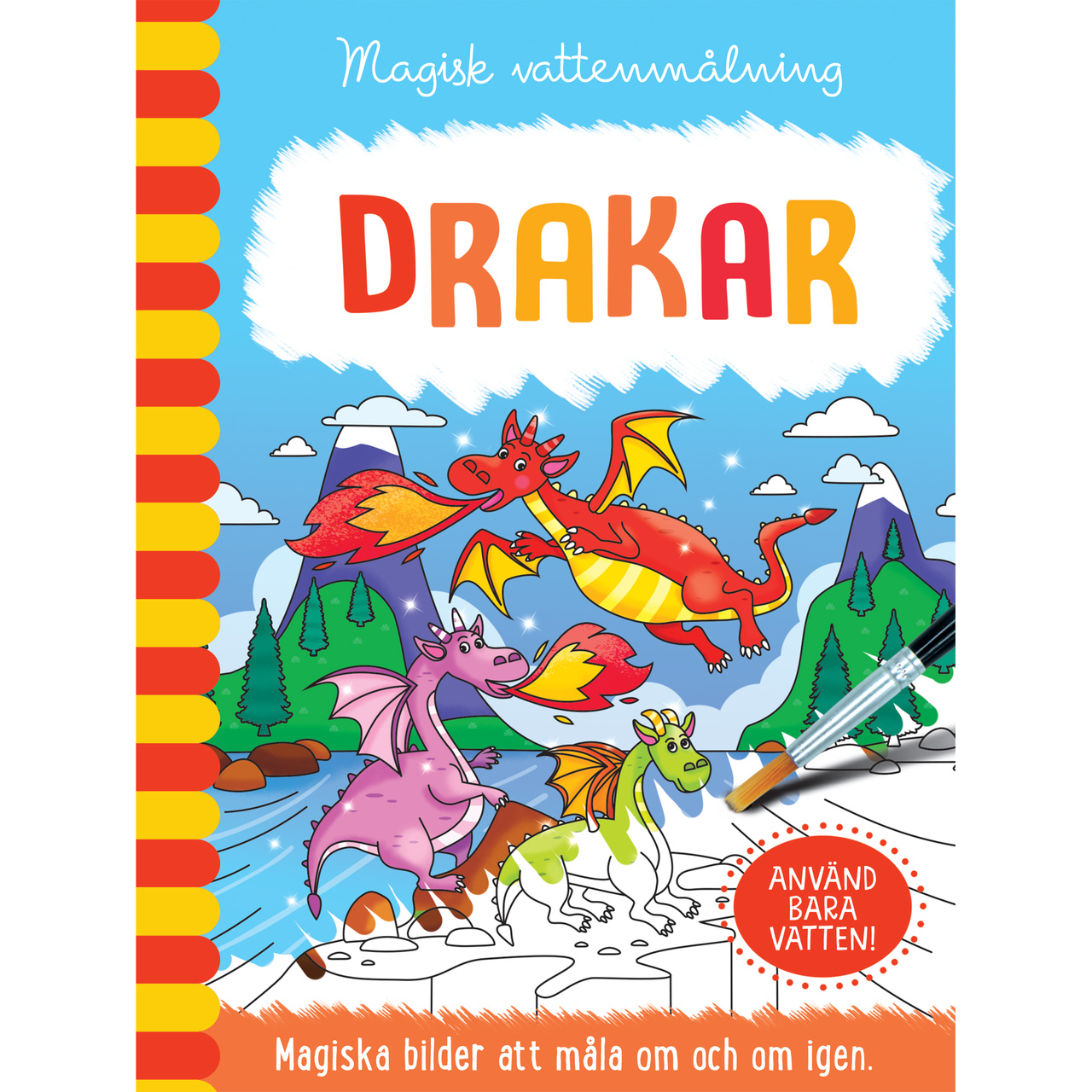 Magisk vattenmålning - Drakar