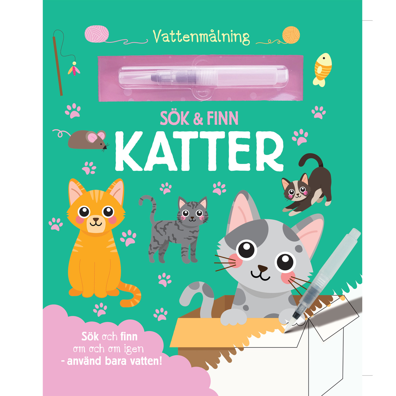 Vattenmålning sök & finn - Katter