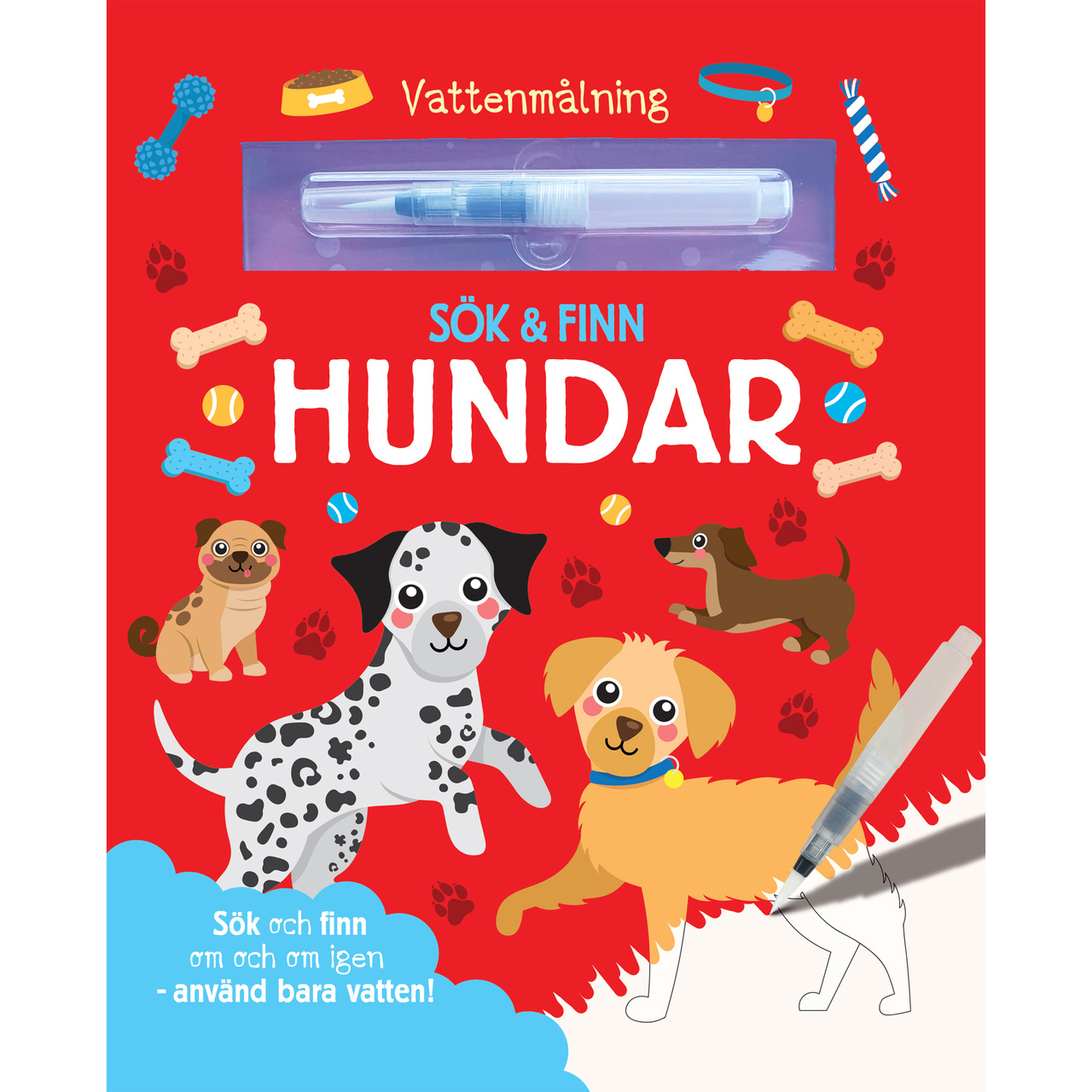 Vattenmålning sök & finn - Hundar
