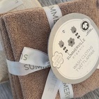 Tvättlappar 5-pack warm taupe GOTS