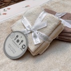 Washcloth 5 pcs sandshell GOTS