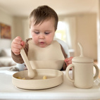 3 pcs Feeding set silicone sandshell