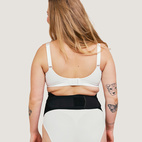 Justerbart över-magen-stödbälte svart S/M