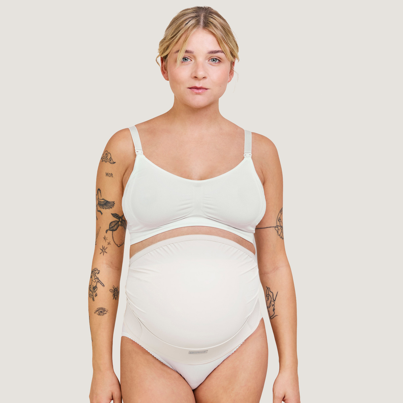 Overbellly support band white S/M