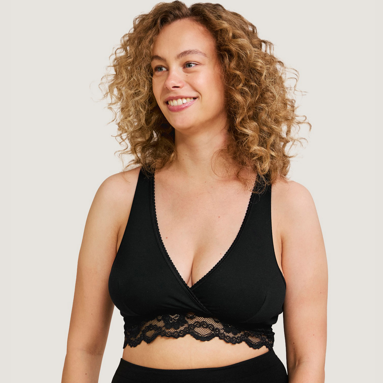 Gravid- och amningsbh omlott eko svart S