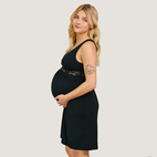 Gravid- och amningsnattlinne svart S