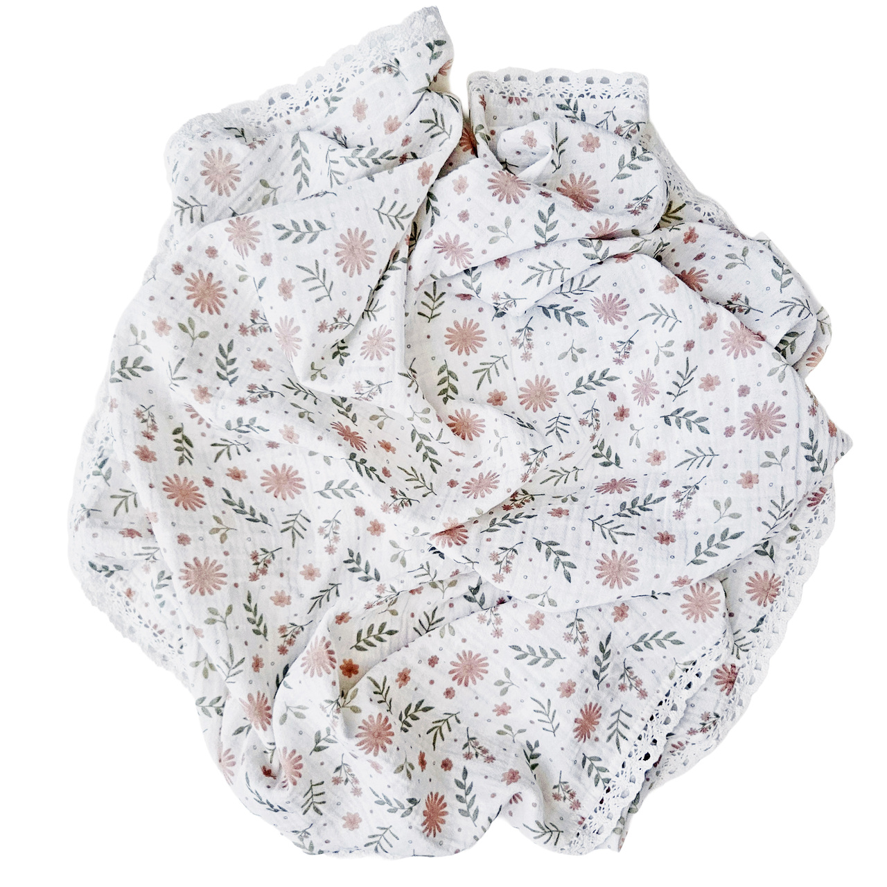 Krinklad filt lace blossom GOTS