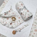 Pacifier cloth 2-pack blossom GOTS