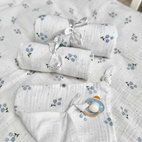 Crinkle blanket bluebell GOTS