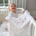 Crinkle blanket lace blossom GOTS