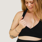 Gravid- och amningsbh comfi-cool svart S/M