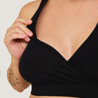 Gravid- och amningsbh comfi-cool svart S/M