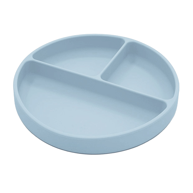 Plate divided silicone cloud blue