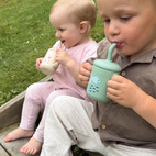 Mugg med sugrör silikon cameo green ocean