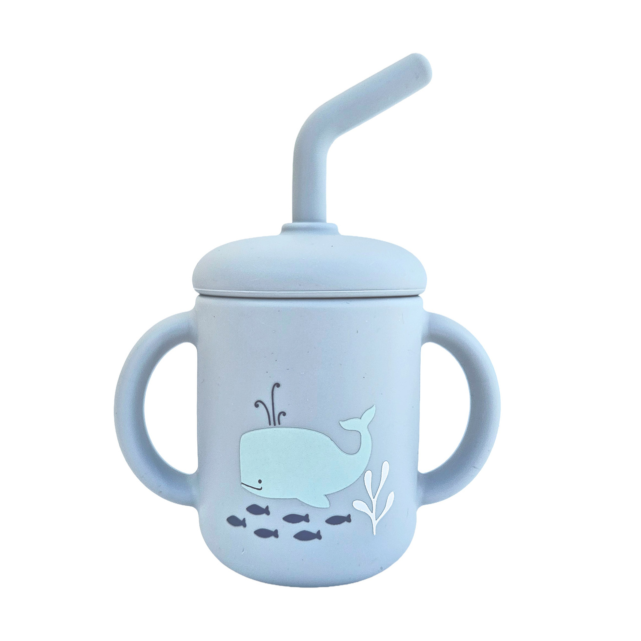 Mugg med sugrör silikon cloud blue ocean