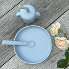 Matset 3 delar silikon cloud blue