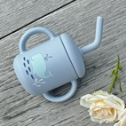Cup with straw silicone cloud blue ocean