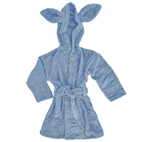Bath robe rabbit dusty blue 86/92 GOTS