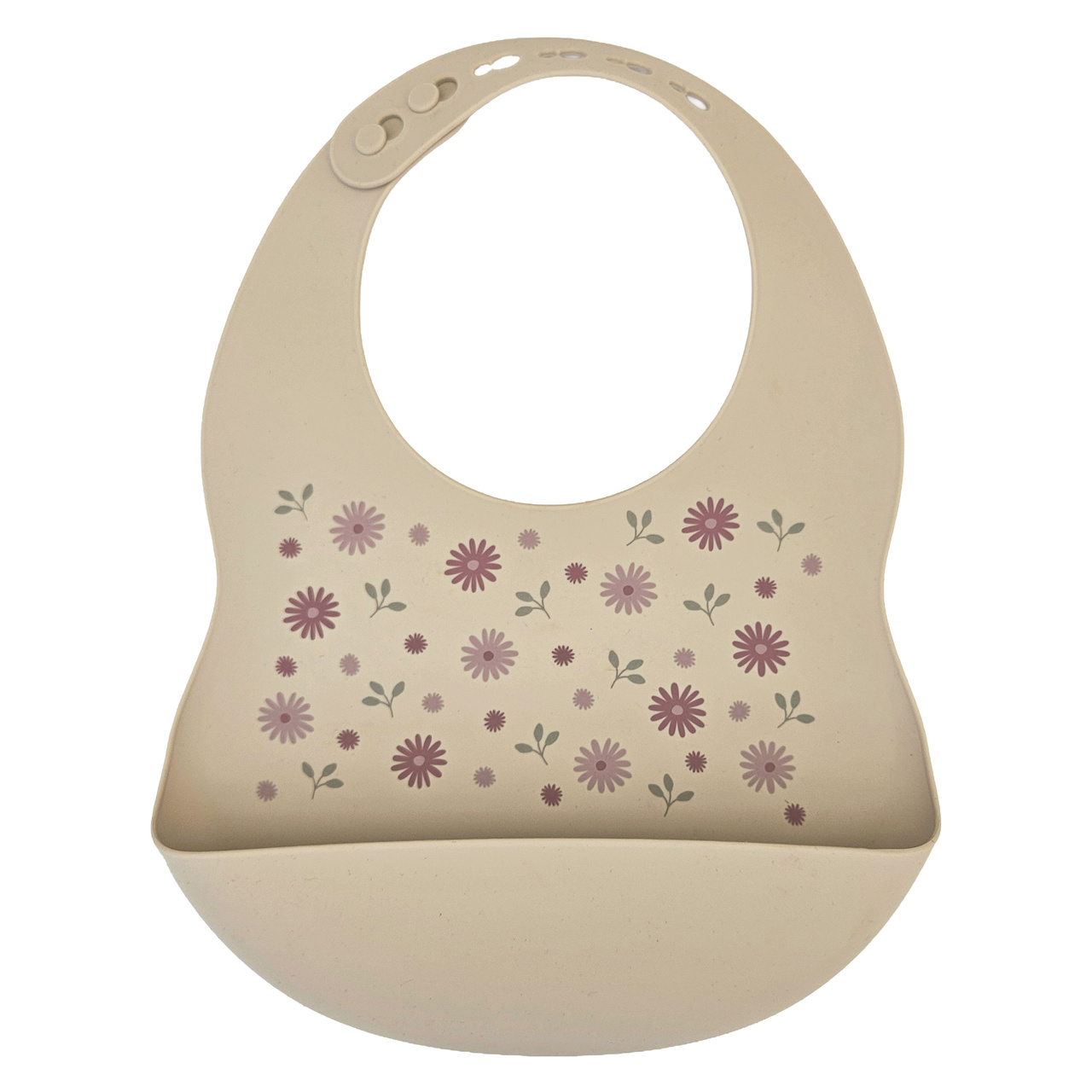 Bib silicone sandshell flowers