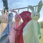 Cuddly rabbit cameo green GOTS