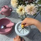 Snack pot silikon silver grey