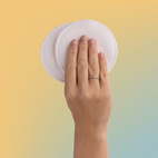 Washable breast pads white
