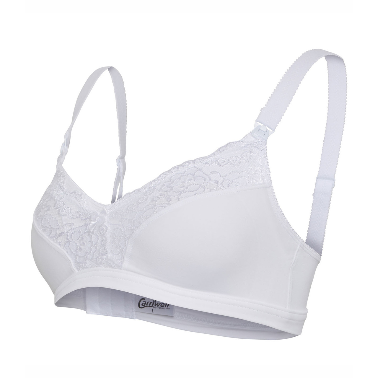 Lace nursing bra white