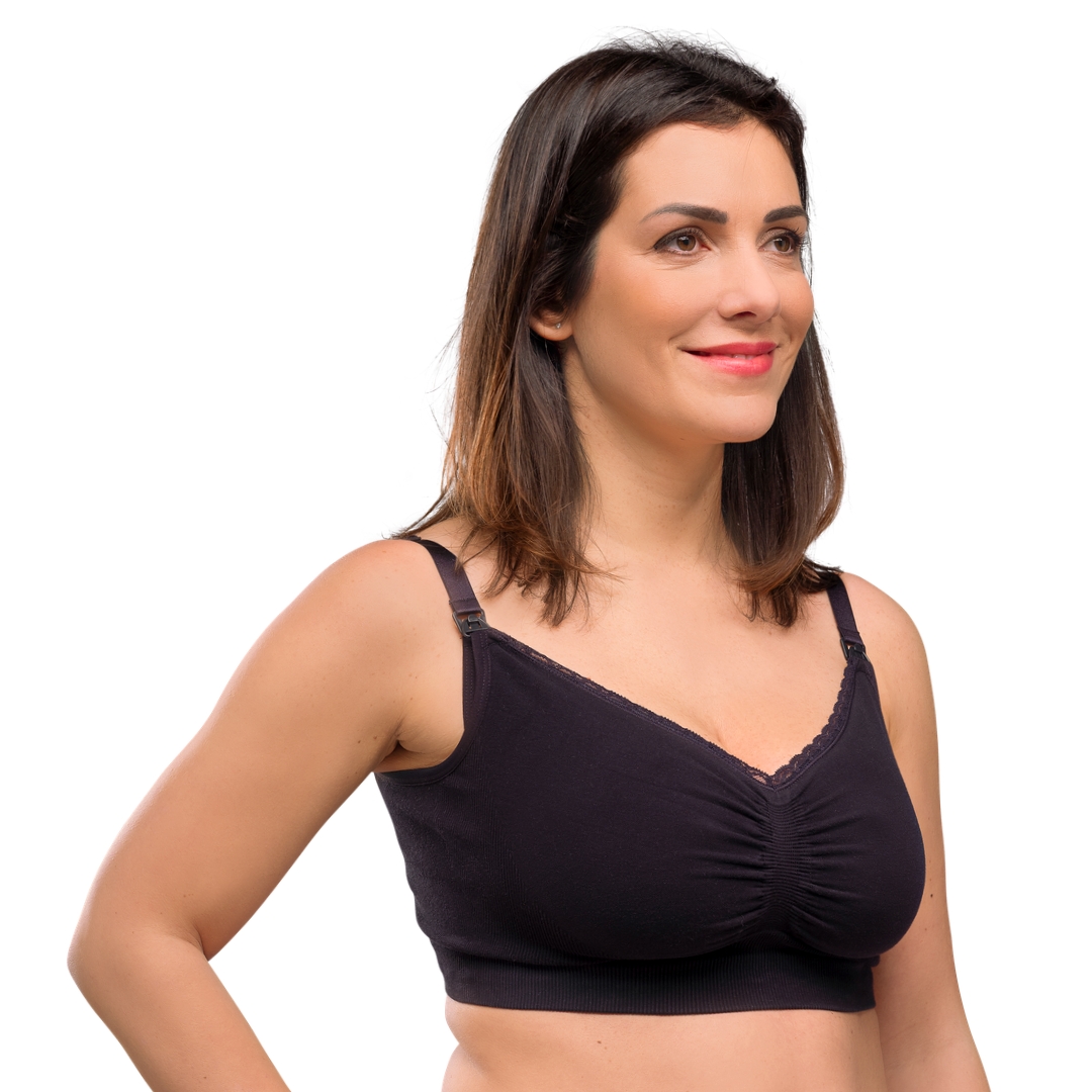 Gravid- och amningsbh eko svart XL