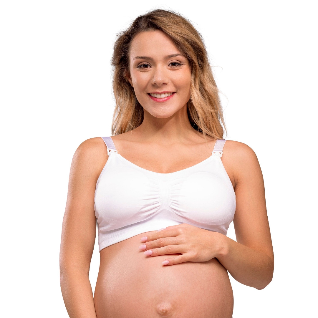 Vadderad gravid- och amningsbh vit