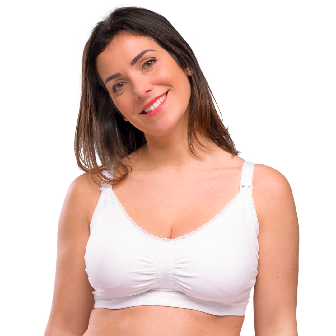 Padded Maternity & Nursing bra Carri-Gel white